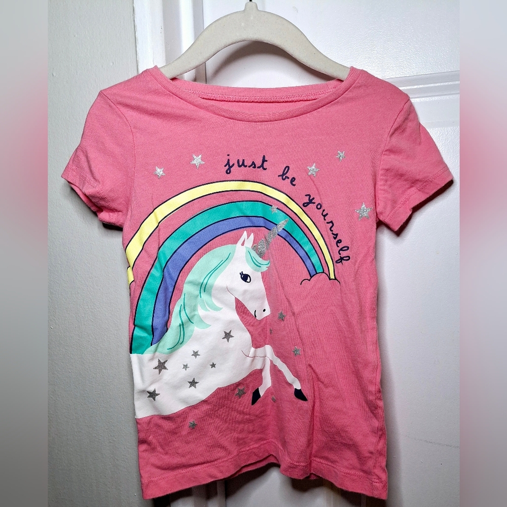 Carter's 'Just Be Yourself' Rainbow Unicorn Tee (4T/5T)